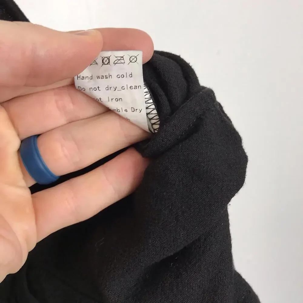 Automet Jumpsuit Womens XL Wide Leg Crepe Casual Jumper Sleeveless Cropped - Picture 9 of 11